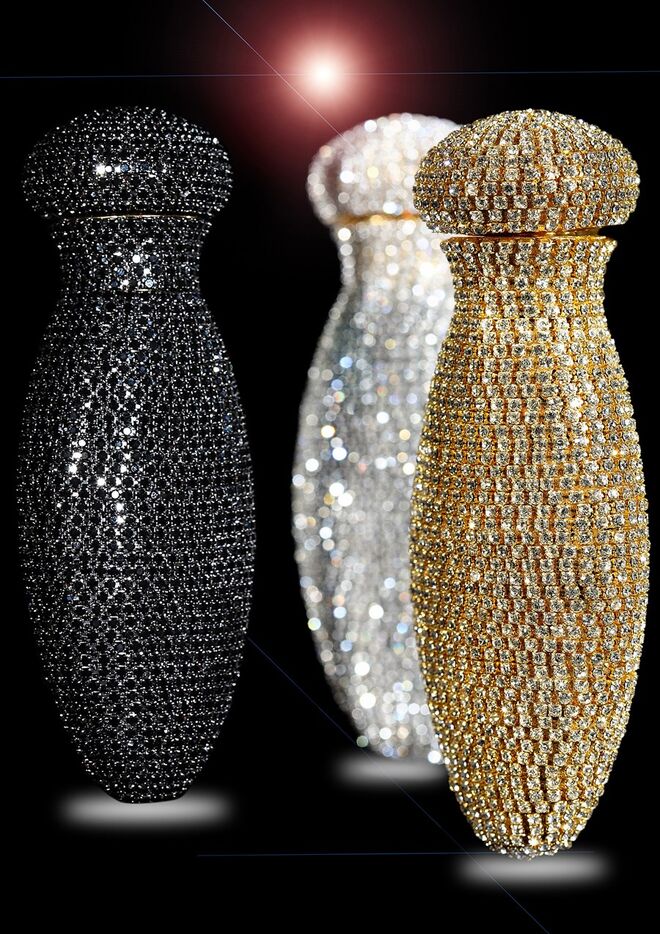Bolsa para os perfumes CARON, com cristais Swarovski
