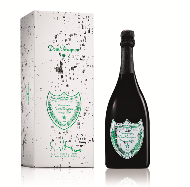 Champagne Dom Pérignon Blanc Vintage 2006, edição limitada x artista alemão Michael Riedel, €167,49
