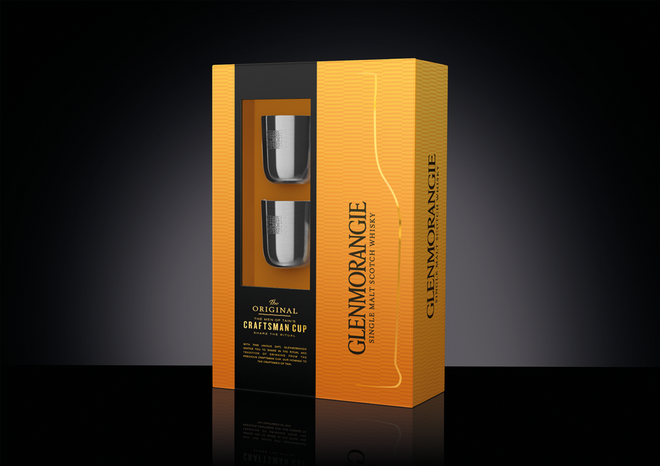 Whisky Glenmorangie - The Original Single Malt Scotch Whisky - com oferta de 2 copos em metal, €42,65