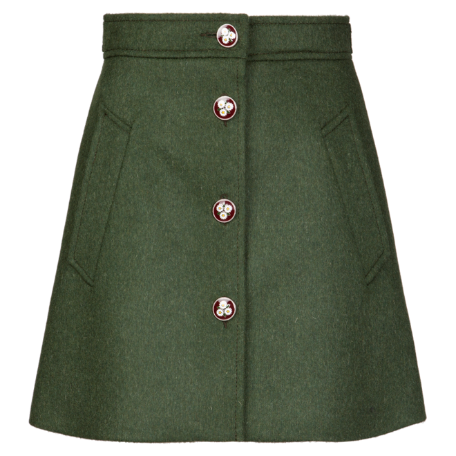 Saia em lã, €650, Miu Miu, na Fashion Clinic