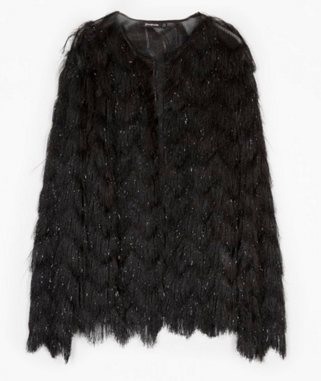 Casaco com Franjas preto | Stradivarius, 35.95€