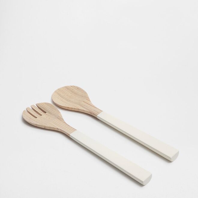 Talheres de servir Bambu Branco, Zara Home, 12,99€