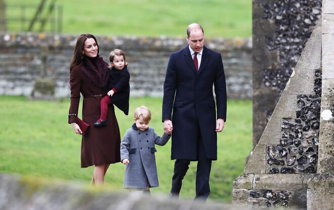Príncipe William e Kate Middleton, Duques de Cambridge, com os filhos, George e Charlotte