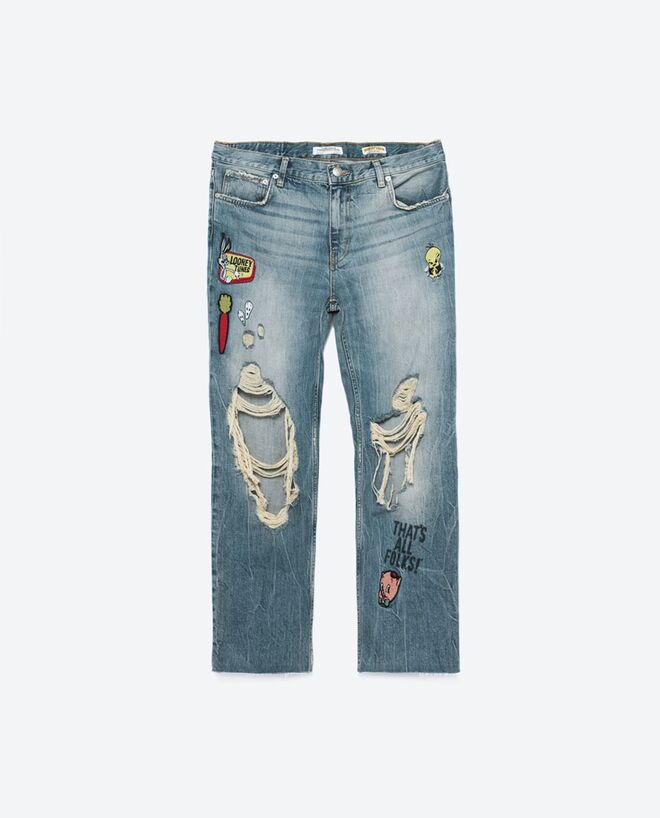 4. Jeans de bainha desfiada | Zara, 25,99€
