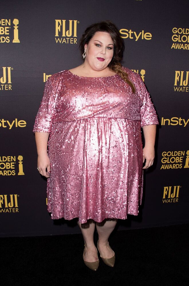 Chrissy Metz durante a revelação da Miss Golden Globe 2017