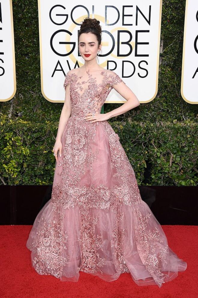 Lilly Collins em Zuhair Murad