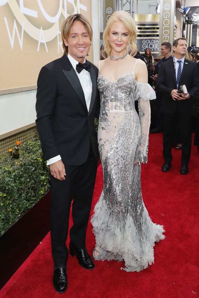 Nicole Kidman em Alexander McQueen e Keith Urban