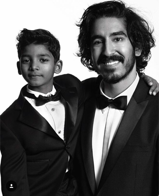 Dev Patel e Sunny Pawar nos Golden Globe Awards 2017 @instagram@goldenglobes
