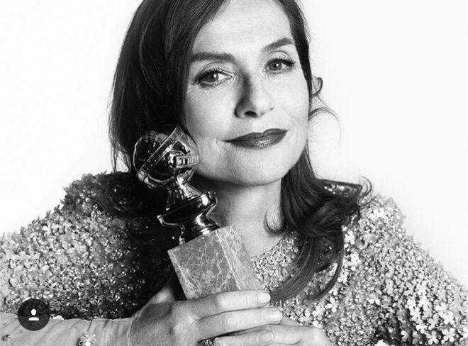 Isabelle Hupert, Melhor Atriz Principal (Filme Drama) - 'Elle' @instagram@goldenglobes