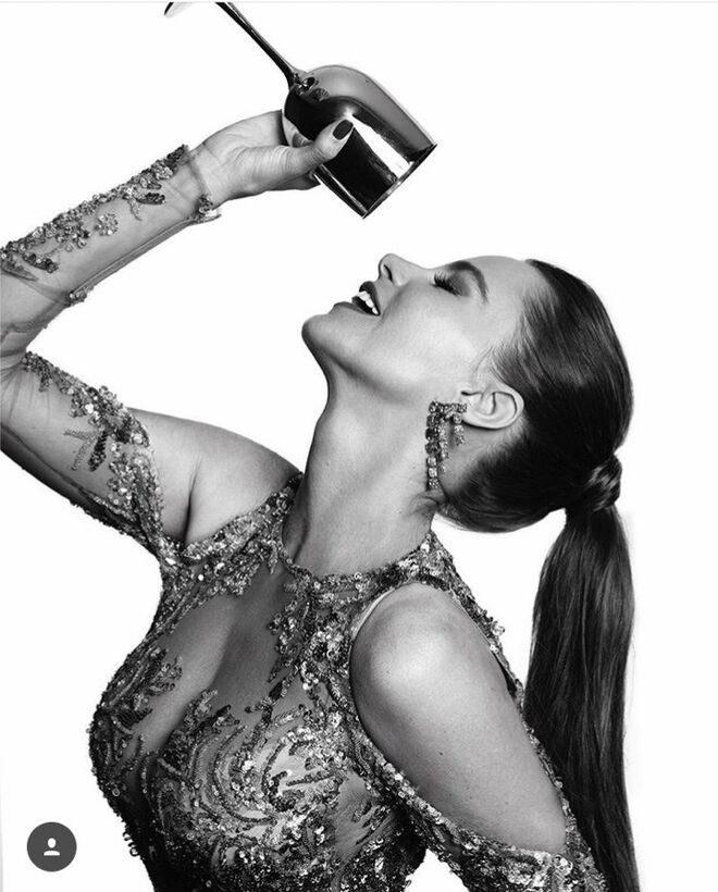 Sofia Vergara nos Golden Globe Awards 2017 @instagram@goldenglobes