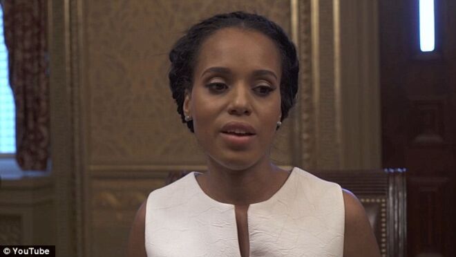 Kerry Washington no vídeo 'Yes We Can: Your Most Memorable Moments from the Obama Presidency'
