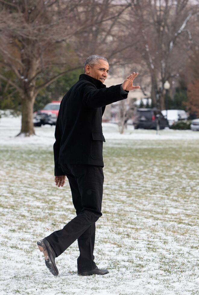 Barack Obama de saída da Casa Branca