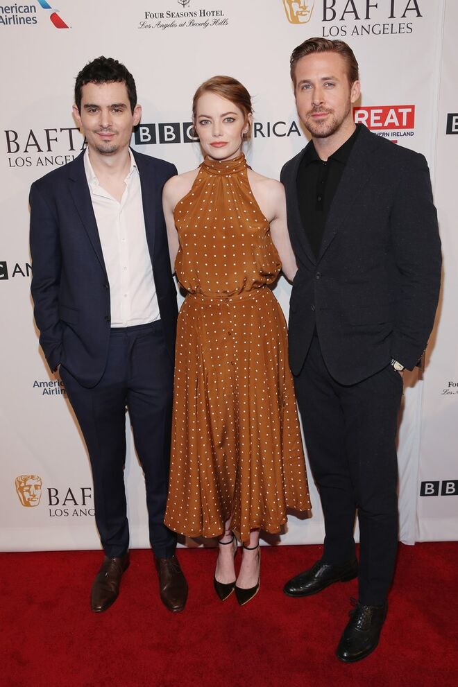 Damien Chazelle, Emma Stone e Ryan Gosling 