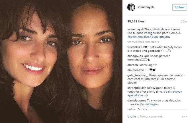 Salma Hayek sem maquilhagem @salmahayek