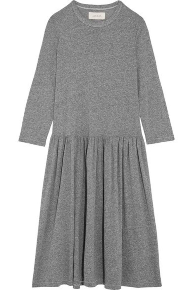 3. Cinza | Vestido em poliéster e algodão, €203, The Great, em net-a-porter.com