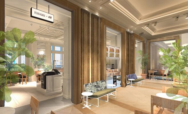 Imagem do espaço Flax & Kale na nova flagshipstore de Barcelona