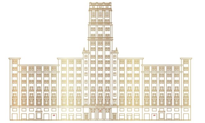 Esboço do edifício onde estará a flagshipstore, em Barcelona