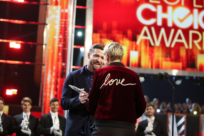 Justin Timberlake e Ellen DeGeneres