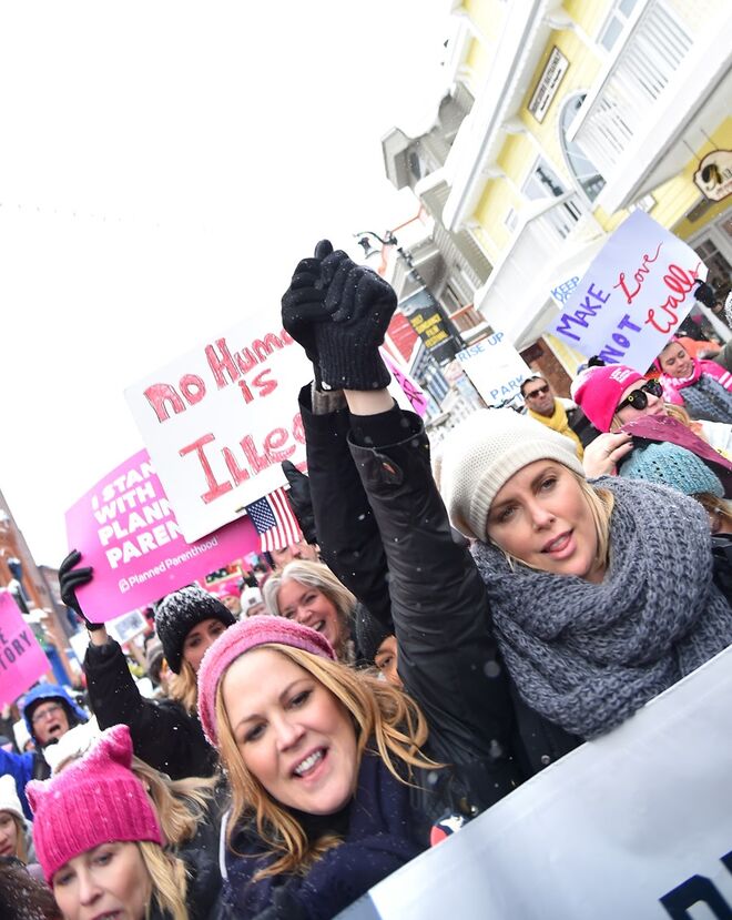 Mary McCormack e Charlize Theron, Park City