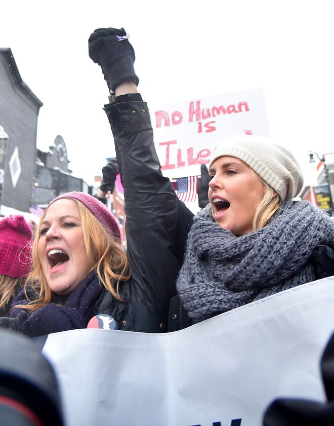 Mary McCormack e Charlize Theron, Park City