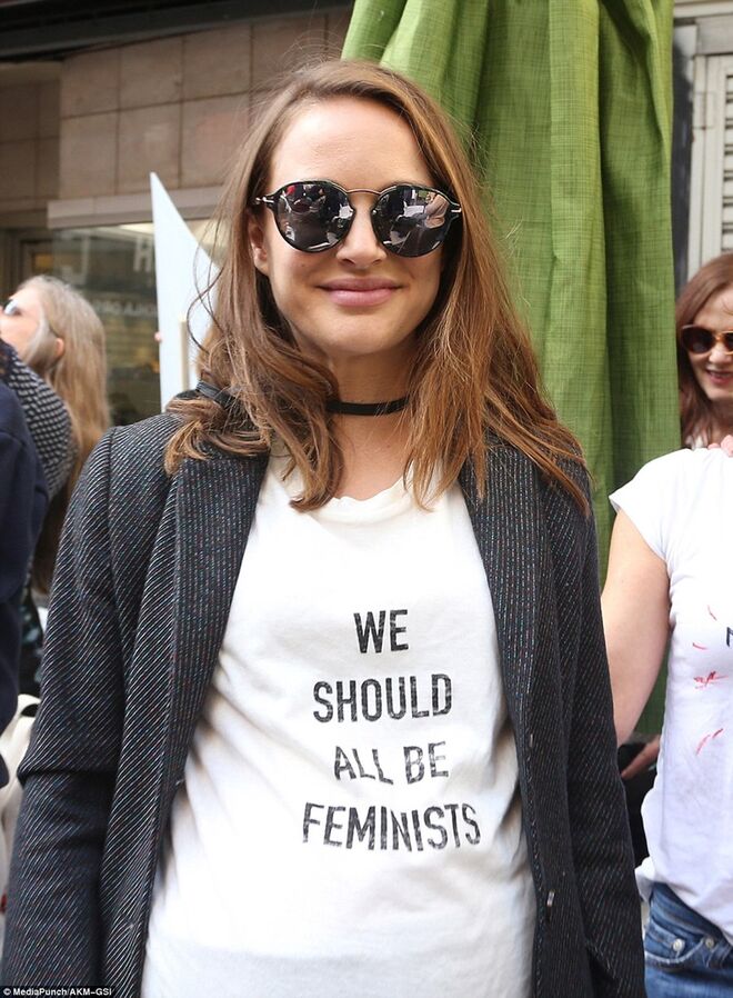 Natalie Portman na Women's March, em Los Angeles