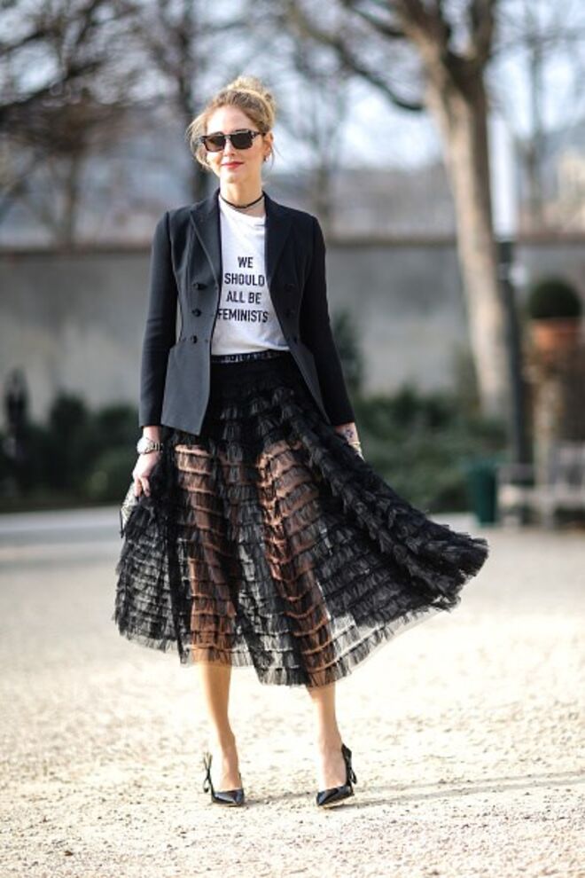 Chiara Ferragni na Semana de Alta Costura de Paris