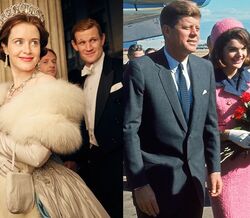 JFK e Jackie Kennedy em 'The Crown'
