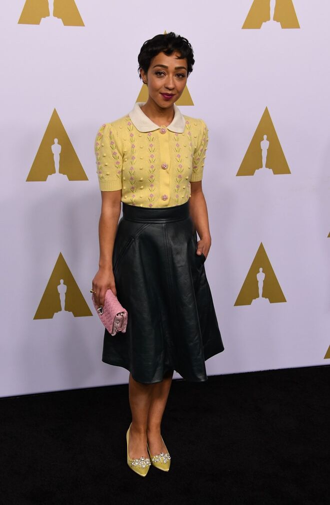Ruth Negga, em Miu miu