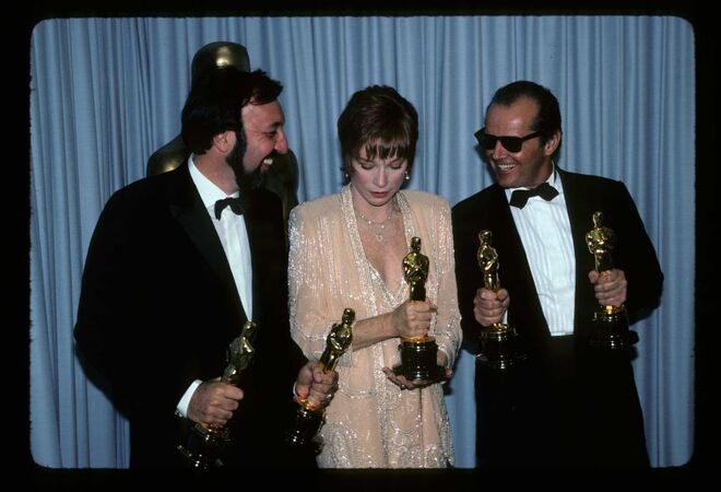 1984 | Shirley MacLaine com James L. Brooks e Jack Nicholson