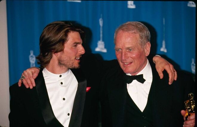 1994 | Tom Cruise e Paul Newman com o prémio pelo filme "A cor do dinheiro".
