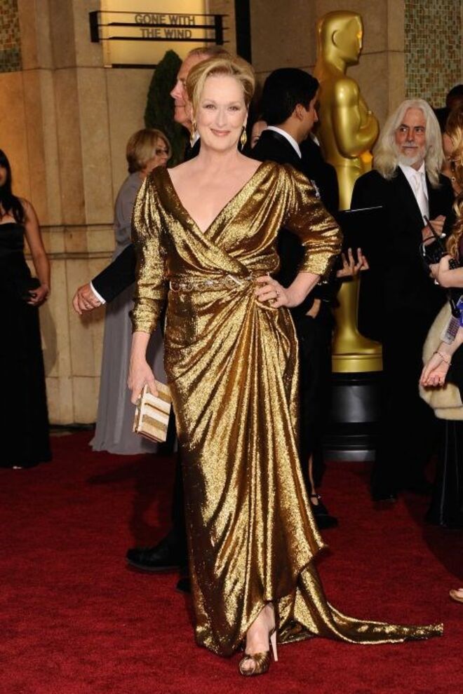 2012 | Meryl Streep vencedora do Óscar de Melhor Atriz com o filme "Dama de Ferro" usa, desta vez, um vestido Lanvin.