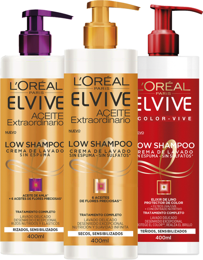 11.	Cabelos - Cuidados Quotidianos | Low Shampoo, creme de lavagem sem espuma, L’Oréal Paris