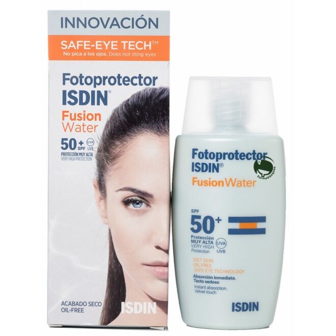 10.	Solares | Fusion Water Fotoprotector (Safe Eye Tech), ISDIN
