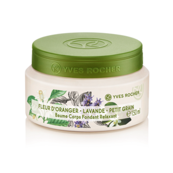 7.	Corpo - Cuidados Quotidianos | Les Plaisirs Nature Relaxing Silky Body Balm, orange blossom, lavender and petitgrain, Yves Rocher