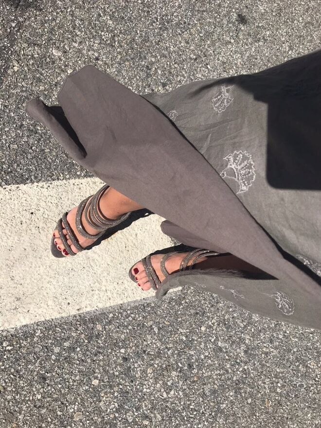 Dia 5 | Vestido Christophe Sauvat e sandálias Luís Onofre