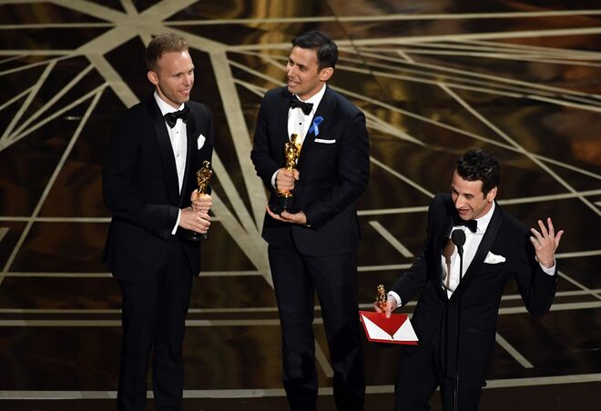  Melhor Canção Original: "City of Stars," La La Land | Justin Paul, Benj Pasek e Justin Hurwitz