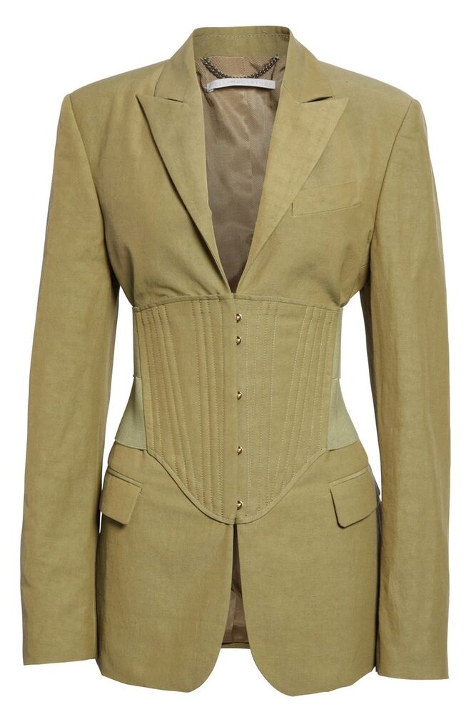 Blazer em poliamida e algodão, Stella McCartney (preço sob consulta)