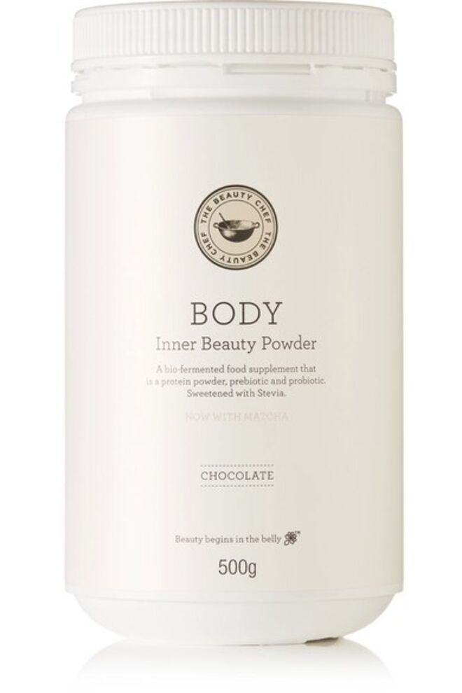 Body Inner Beauty Powder with Matcha – Chocolate 500 g, €57, The Beauty Chef, em www.net-a-porter.com 