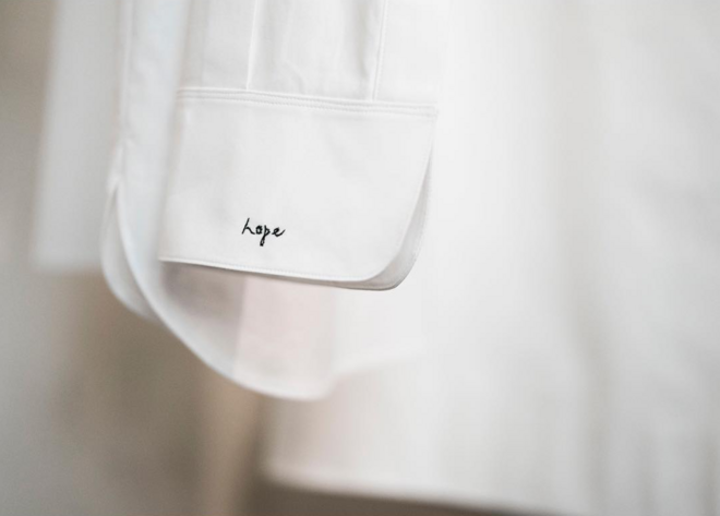 Pormenor da coleção The Row de Mary Kate e Ashley Olsen