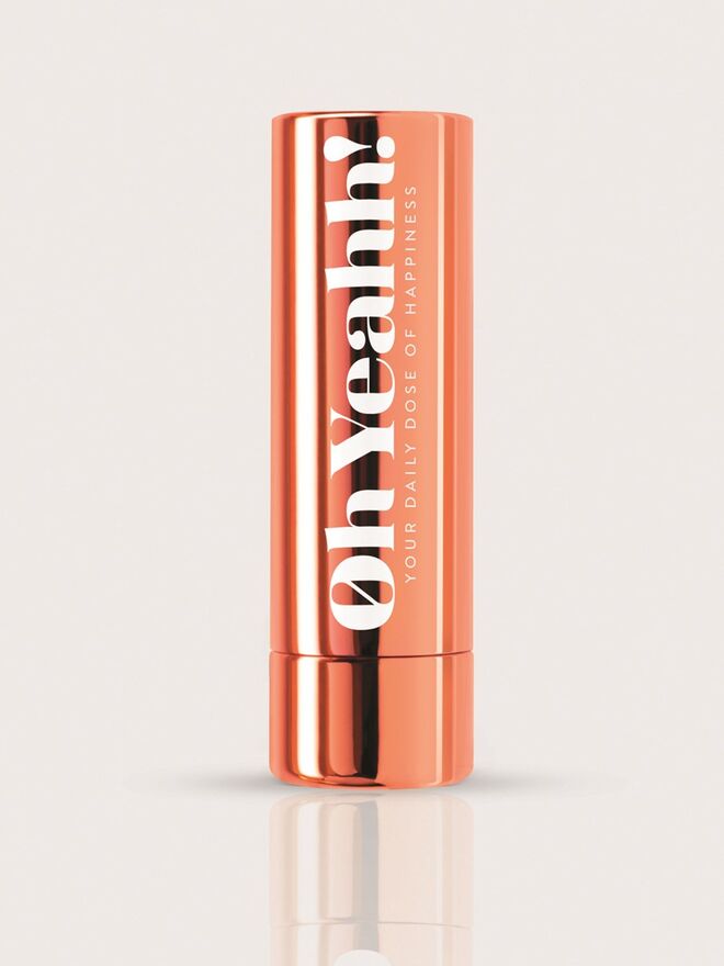 Bálsamo labial Oh Yeahh! no tom Melon, €12,95, The Happiness Institute 
