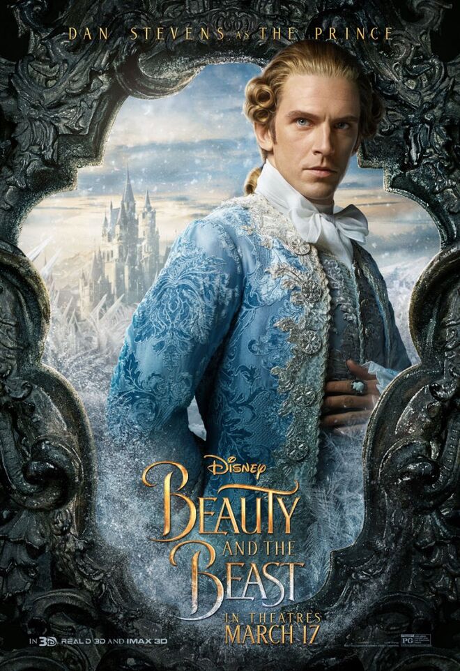 Dan Stevens no cartaz do filme 'A Bela e o Monstro'