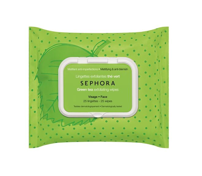 Toalhitas Esfoliantes de chá verde, €6,55, Sephora 