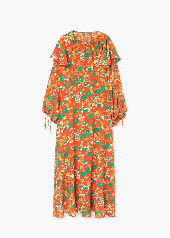 Vestido em seda, €149,99, Mango