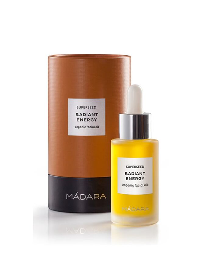 Superseed Radiant Energy, óleo facial orgânico, €45, Mádara, na Organii