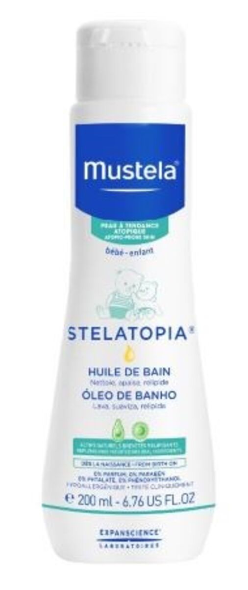 Stelatopia, óleo de banho para bebé, €12,21, Mustela 