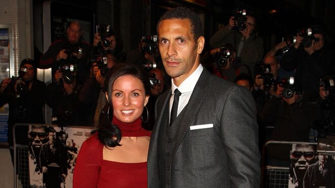 Rio Ferdinand com a mulher, Rebecca Ellison