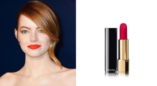 3. Emma Stone: Rouge Allure Velvet, Chanel (preço sob consulta) 