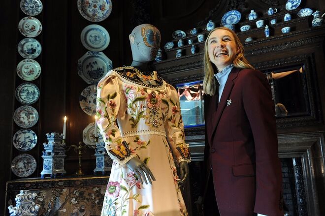 Lady Burlington na inauguração da exposição