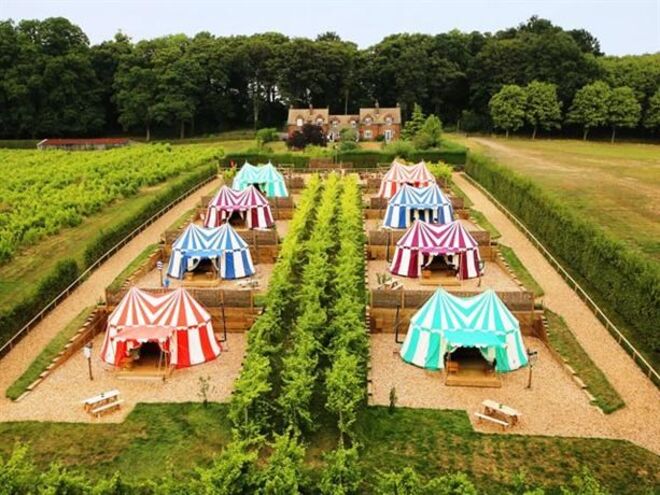 7. Knight's Glamping, Inglaterra