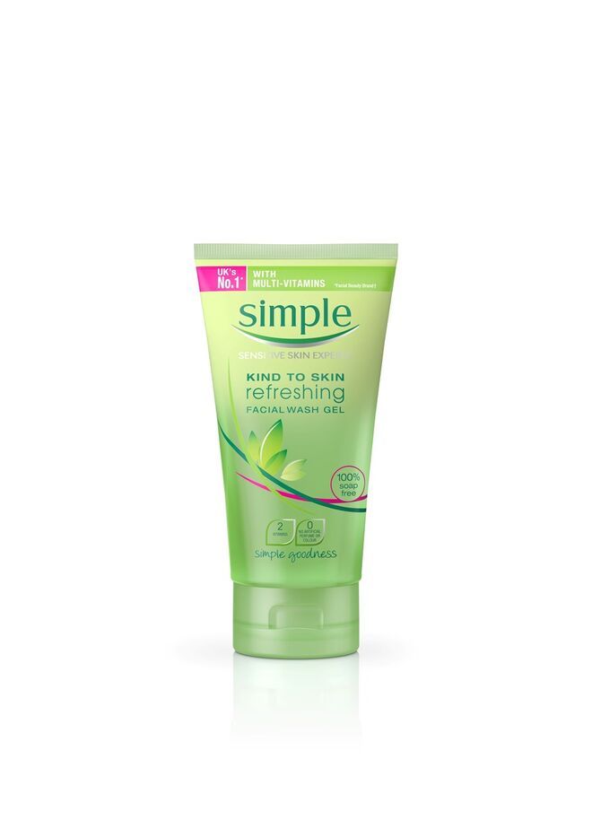 Refreshing facial wash gel, Simple